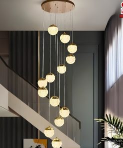 Đèn chùm pha lê thông tầng led hình cầu cao cấp sl1008