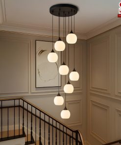 Đèn chùm thả thông tầng hình cầu cao cấp sl1016