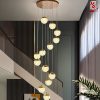 Đèn chùm thả thông tầng hình cầu pha lê cao cấp sl1050