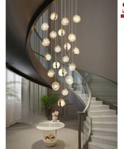 Đèn chùm thả thông tầng hình cầu pha lê thiên thần cao cấp sl1003