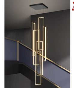 Đèn chùm thả thông tầng hình chữ nhật nghệ thuật cao cấp sl1027