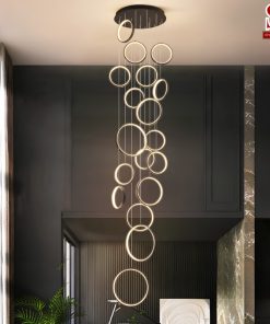Đèn chùm thả thông tầng hình vòng cao cấp sl1026