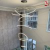 Đèn chùm thả thông tầng hình vòng led nghệ thuật sl1055