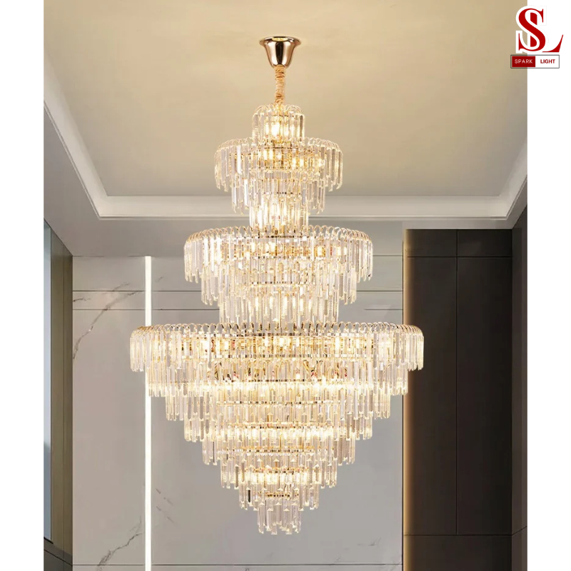 Đèn chùm thả thông tầng pha lê 3 tầng cao cấp TT1007