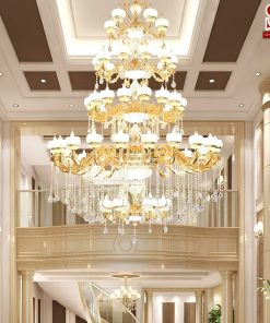 Đèn chùm thả thông tầng pha lê 5 tầng cao cấp sl1053