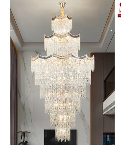 Đèn chùm thả thông tầng pha lê hoàng gia cao cấp TT1008