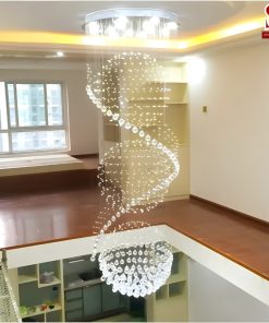 Đèn chùm thả thông tầng pha lê xoắn ốc cao cấp sl1017
