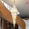 Đèn chùm thả thông tầng pha lê xoắn tầng cao cấp sl1002
