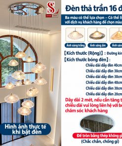 Đèn chùm thả thông tầng thuỷ tinh nghệ thuật cao cấp sl1030