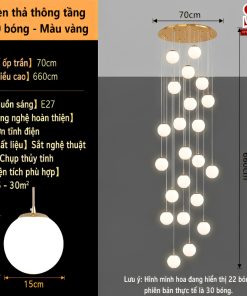 Đèn chùm thông tầng hình cầu cao cấp sl1023